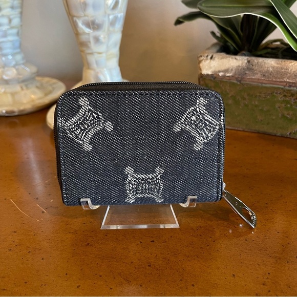 Celine Handbags - LIKE NEW CELINE Macadam Denim Zip Around Wallet Coin Purse
